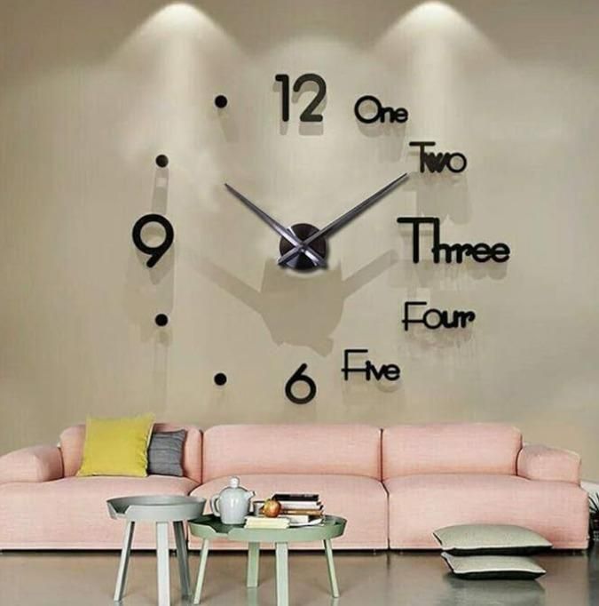 DIY 3D Wall Clock Sticker - Modern Mirror Décor