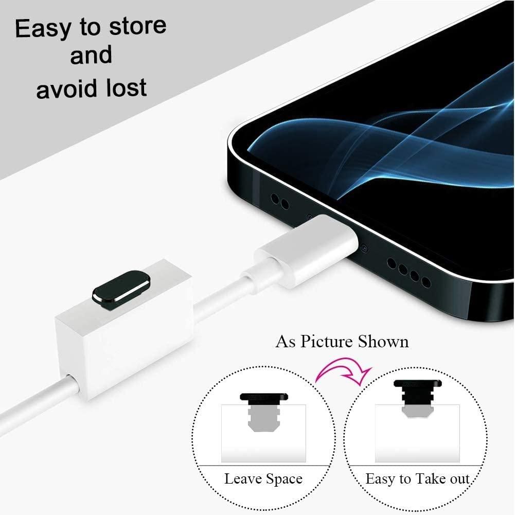 Lightning Port Protective Caps for iPhone (Pack of - 2 Soft Plug)