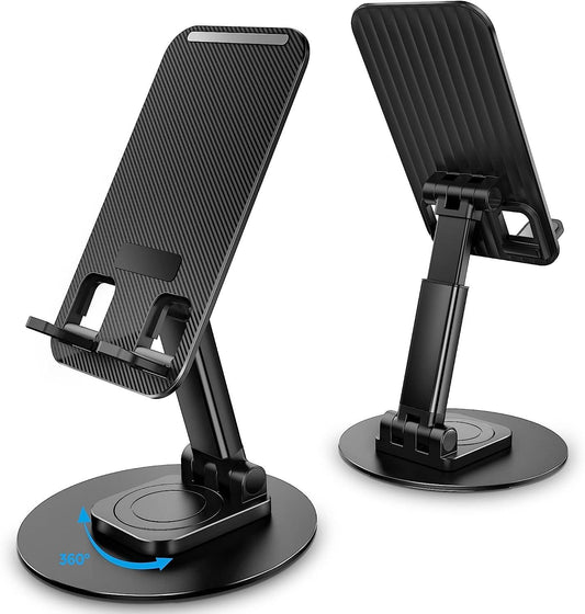 Mobile Phone Stand : 360° rotation, adjustable height and angle.