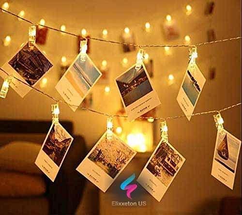 LED Photo Clip String Lights for Hanging Photos Cards