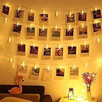 LED Photo Clip String Lights for Hanging Photos Cards