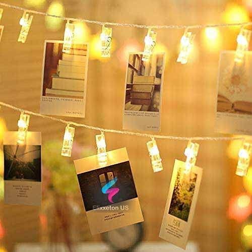 LED Photo Clip String Lights for Hanging Photos Cards