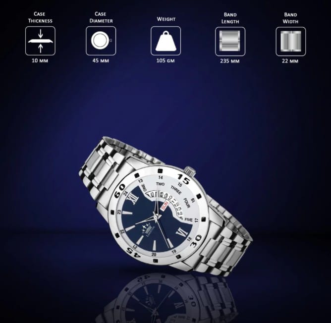 Stylish analog watch with unique design