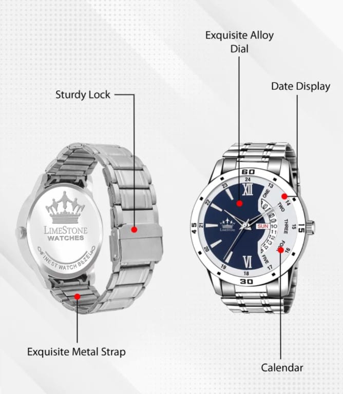 Stylish analog watch with unique design