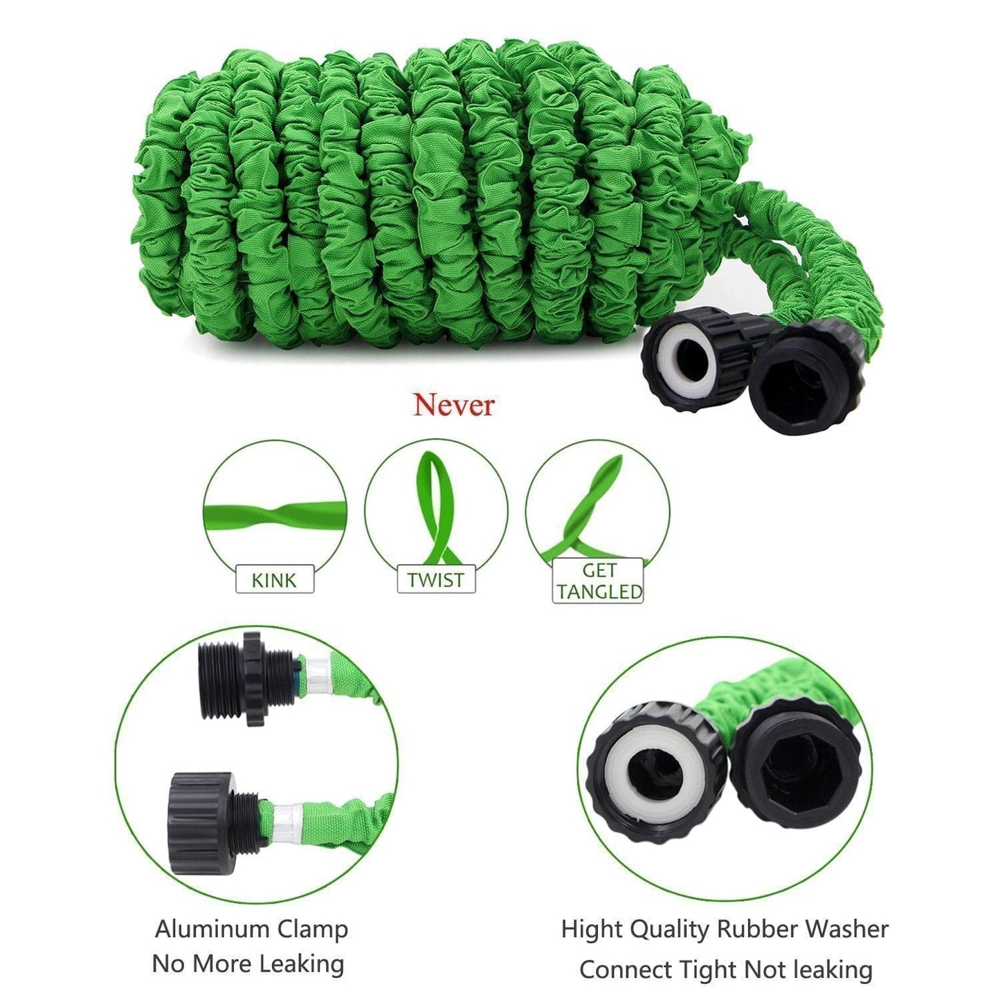 Plastic Hose Pipe with Spray Gun to Watering Garden and Washing Cars